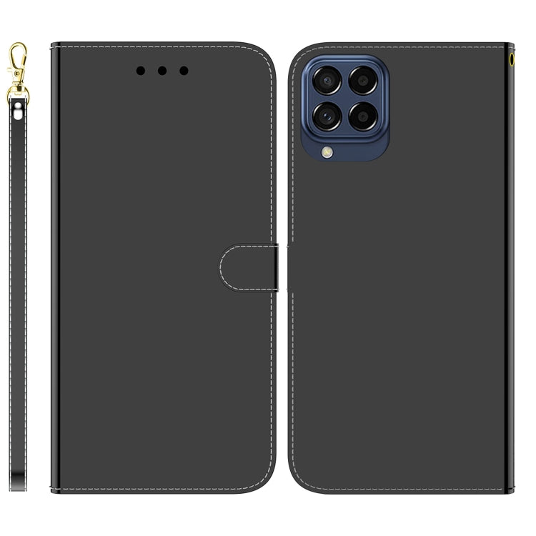 For Samsung Galaxy M53 5G Imitated Mirror Surface Horizontal Flip Leather Phone Case
