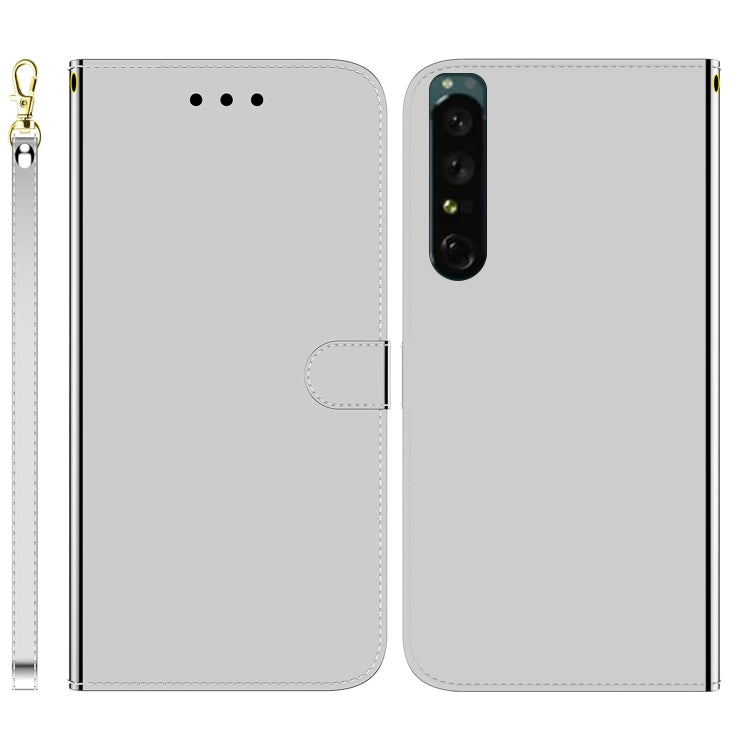 For Sony Xperia 1 IV Imitated Mirror Surface Horizontal Flip Leather Phone Case