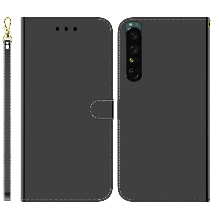 For Sony Xperia 1 IV Imitated Mirror Surface Horizontal Flip Leather Phone Case