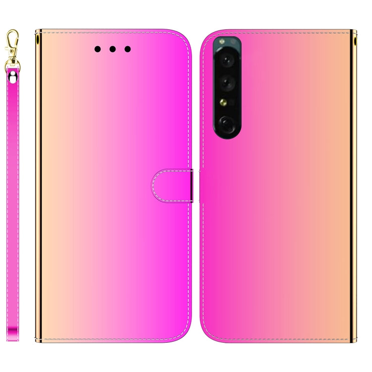 For Sony Xperia 1 IV Imitated Mirror Surface Horizontal Flip Leather Phone Case
