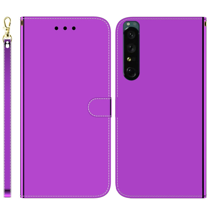 For Sony Xperia 1 IV Imitated Mirror Surface Horizontal Flip Leather Phone Case