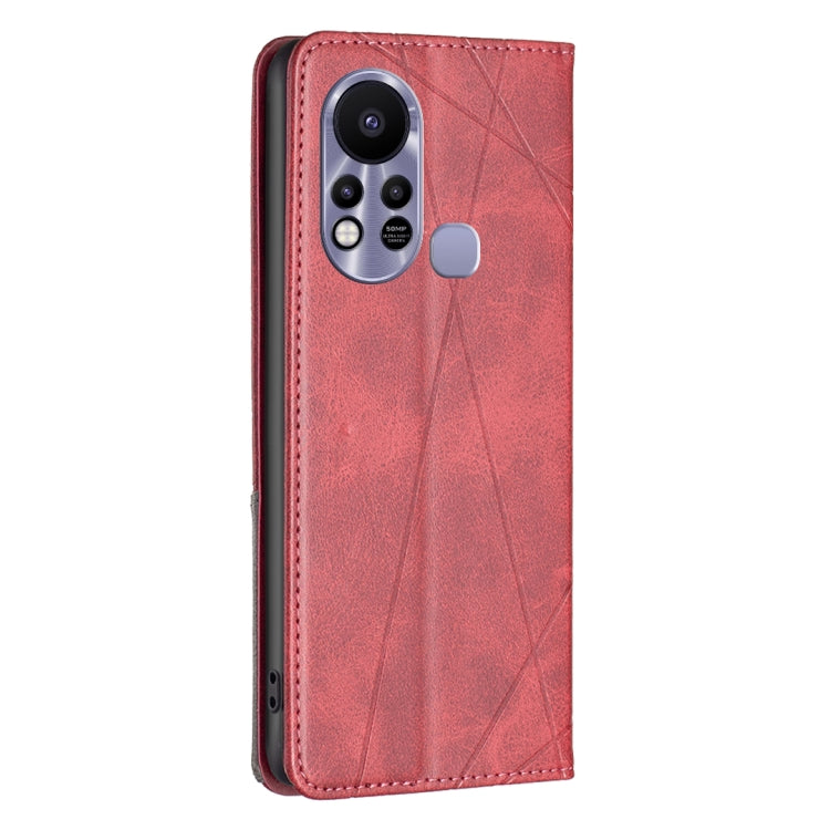 For Infinix Hot 11s NFC Rhombus Texture Magnetic Leather Phone Case