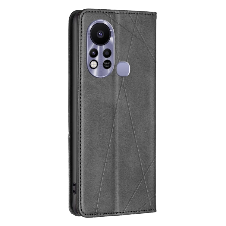 For Infinix Hot 11s NFC Rhombus Texture Magnetic Leather Phone Case