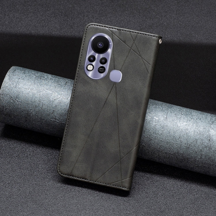 For Infinix Hot 11s NFC Rhombus Texture Magnetic Leather Phone Case