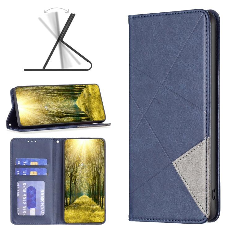 For Infinix Hot 11s NFC Rhombus Texture Magnetic Leather Phone Case