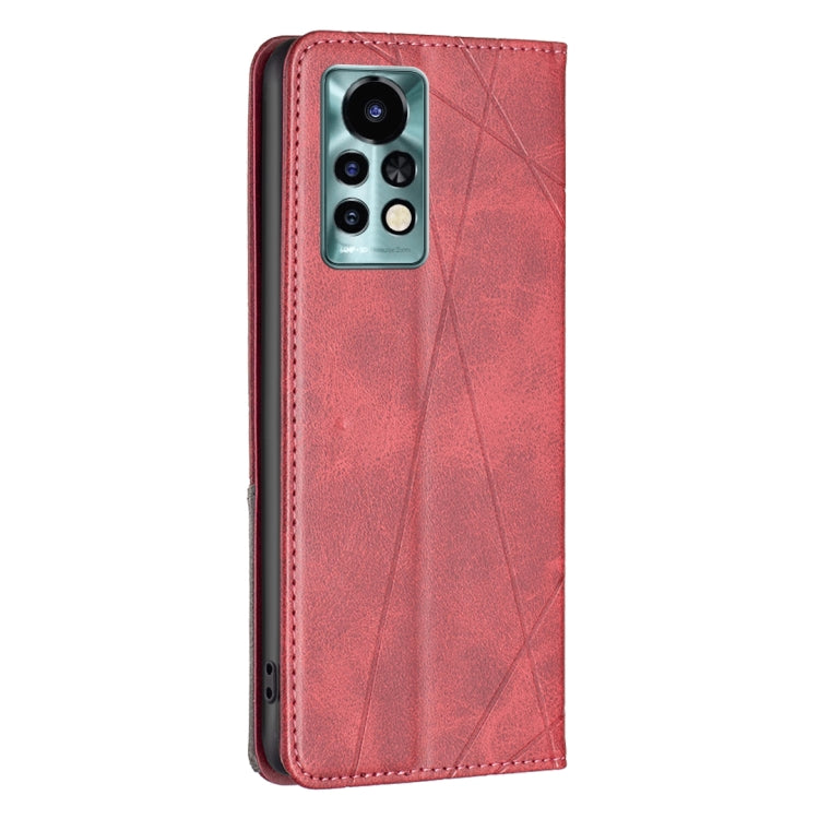 For Infinix Note 11 Pro Rhombus Texture Magnetic Leather Phone Case