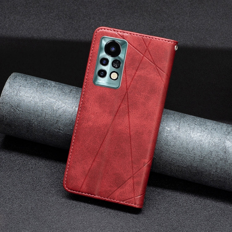 For Infinix Note 11 Pro Rhombus Texture Magnetic Leather Phone Case