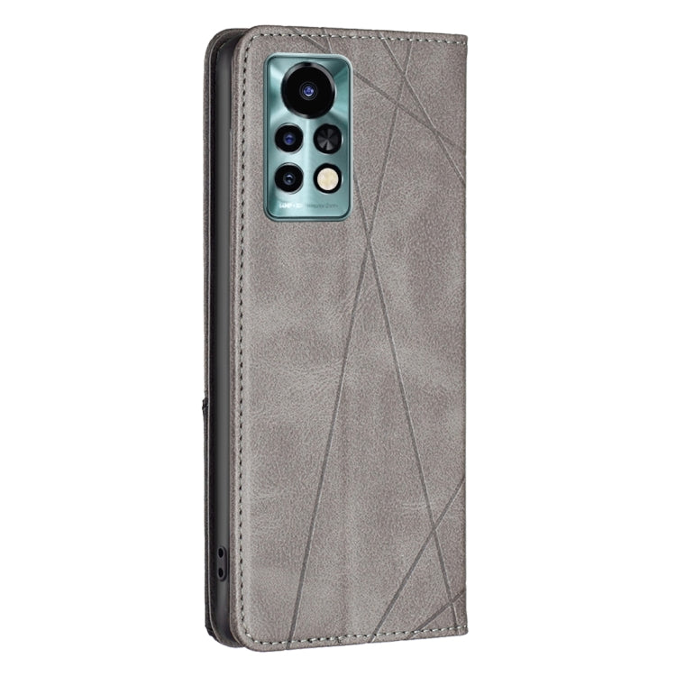 For Infinix Note 11 Pro Rhombus Texture Magnetic Leather Phone Case