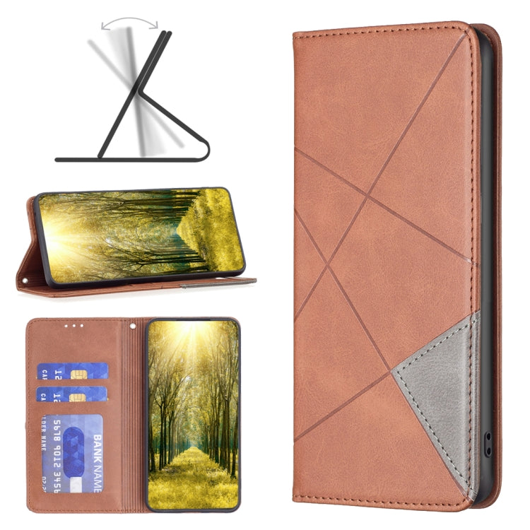 For Infinix Note 11 Pro Rhombus Texture Magnetic Leather Phone Case