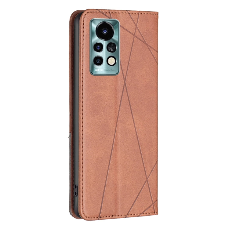 For Infinix Note 11 Pro Rhombus Texture Magnetic Leather Phone Case