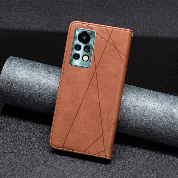 For Infinix Note 11 Pro Rhombus Texture Magnetic Leather Phone Case