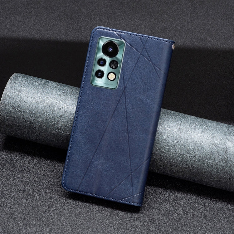 For Infinix Note 11 Pro Rhombus Texture Magnetic Leather Phone Case