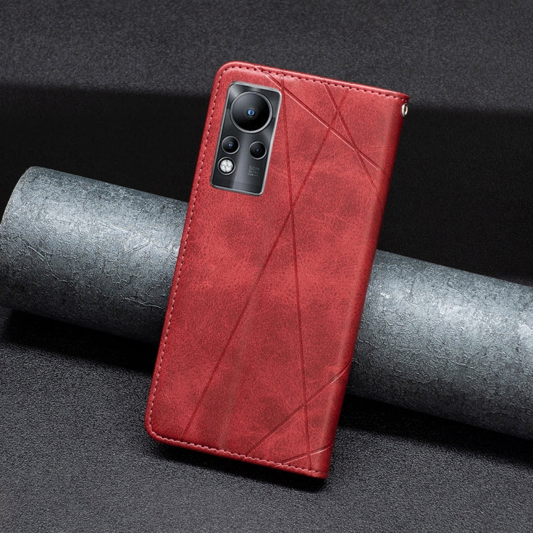 For Infinix Note 11 Rhombus Texture Magnetic Leather Phone Case