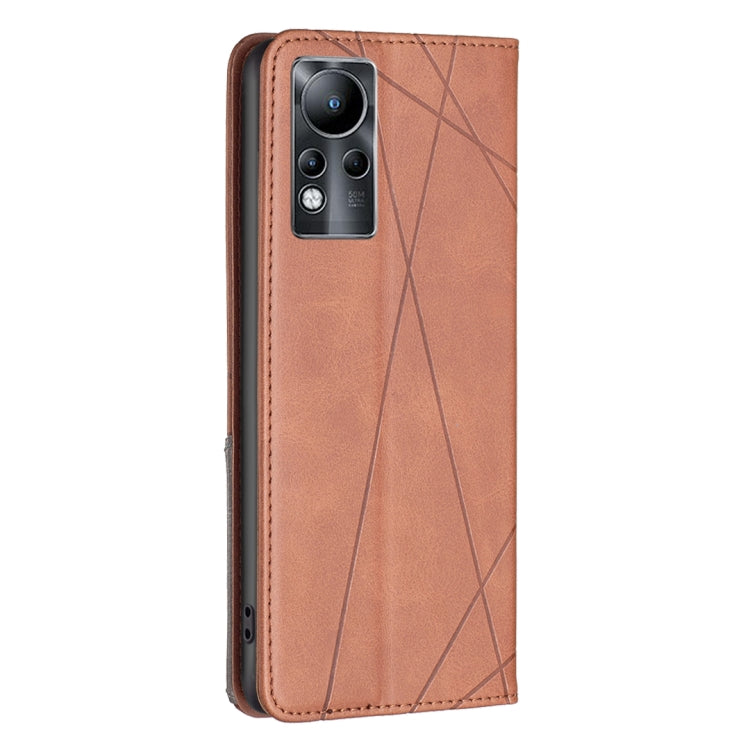 For Infinix Note 11 Rhombus Texture Magnetic Leather Phone Case