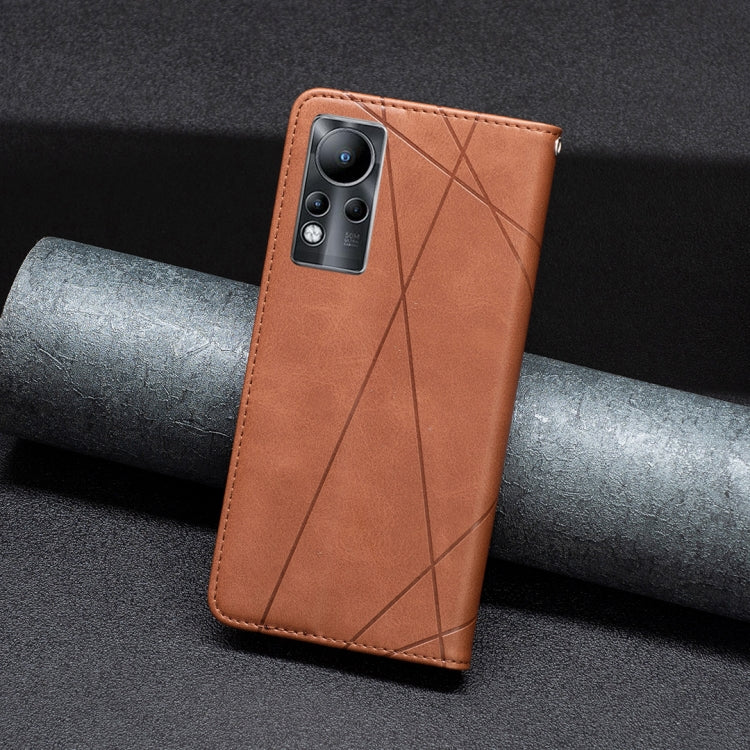 For Infinix Note 11 Rhombus Texture Magnetic Leather Phone Case