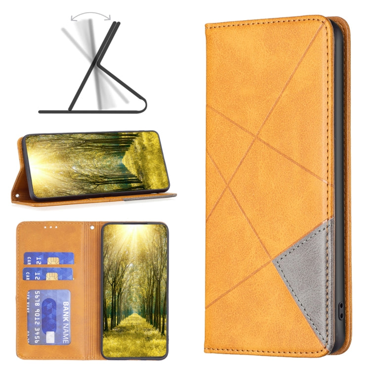 For Infinix Smart 6 Rhombus Texture Magnetic Leather Phone Case
