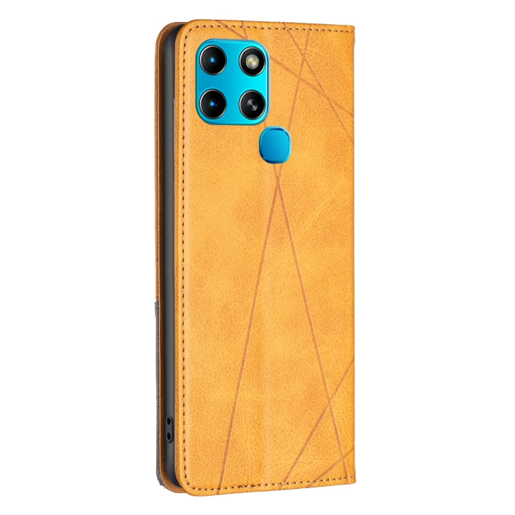 For Infinix Smart 6 Rhombus Texture Magnetic Leather Phone Case