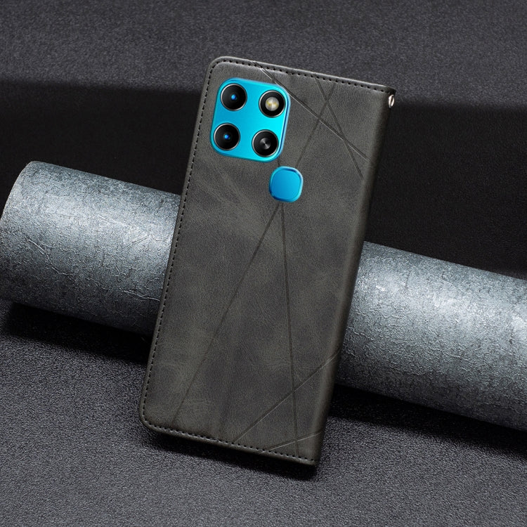 For Infinix Smart 6 Rhombus Texture Magnetic Leather Phone Case
