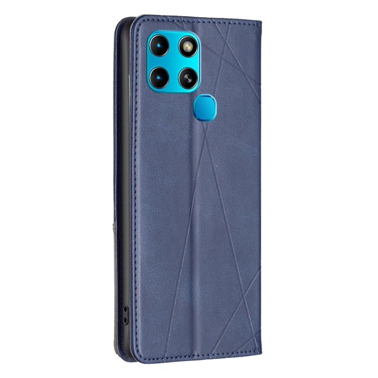 For Infinix Smart 6 Rhombus Texture Magnetic Leather Phone Case