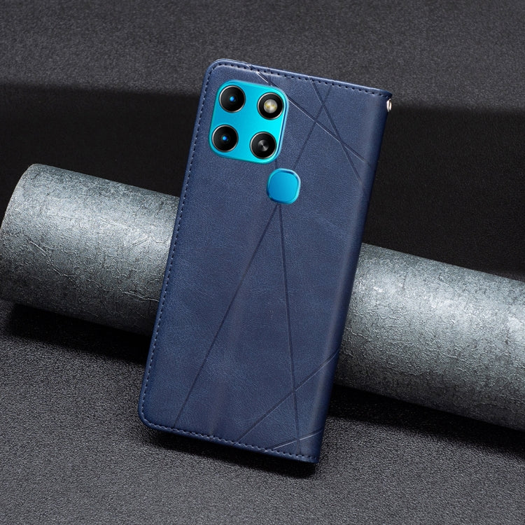 For Infinix Smart 6 Rhombus Texture Magnetic Leather Phone Case