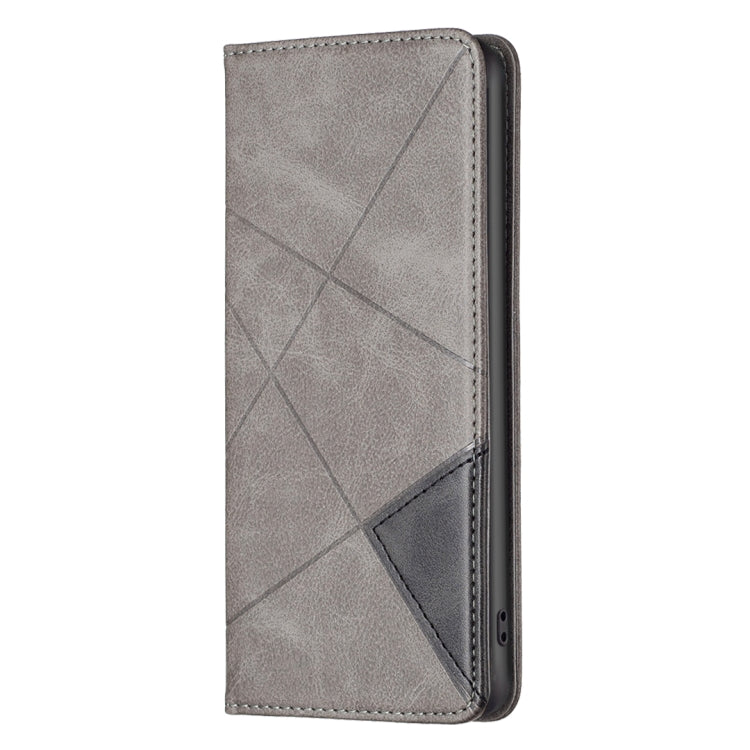 For Xiaomi Poco M4 Pro Rhombus Texture Magnetic Leather Phone Case
