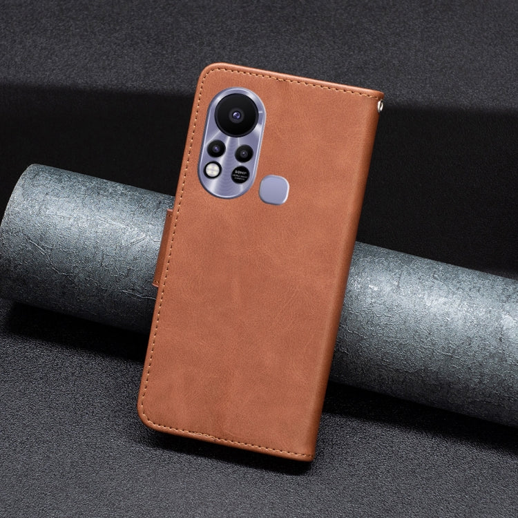 For Infinix Hot 11s NFC Lambskin Texture Pure Color Flip Leather Phone Case
