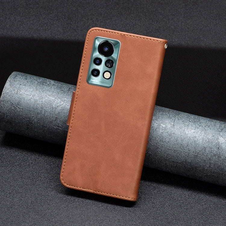 For Infinix Note 11 Pro Lambskin Texture Pure Color Flip Leather Phone Case