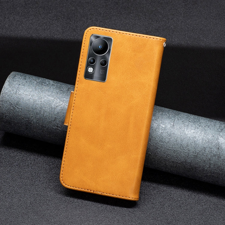 For Infinix Note 11 Lambskin Texture Pure Color Flip Leather Phone Case