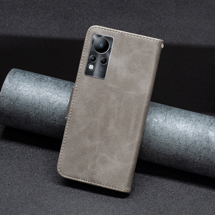 For Infinix Note 11 Lambskin Texture Pure Color Flip Leather Phone Case