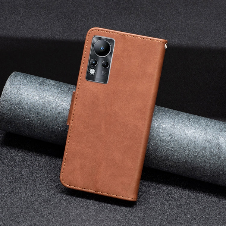 For Infinix Note 11 Lambskin Texture Pure Color Flip Leather Phone Case