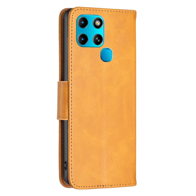 For Infinix Smart 6 Lambskin Texture Pure Color Flip Leather Phone Case