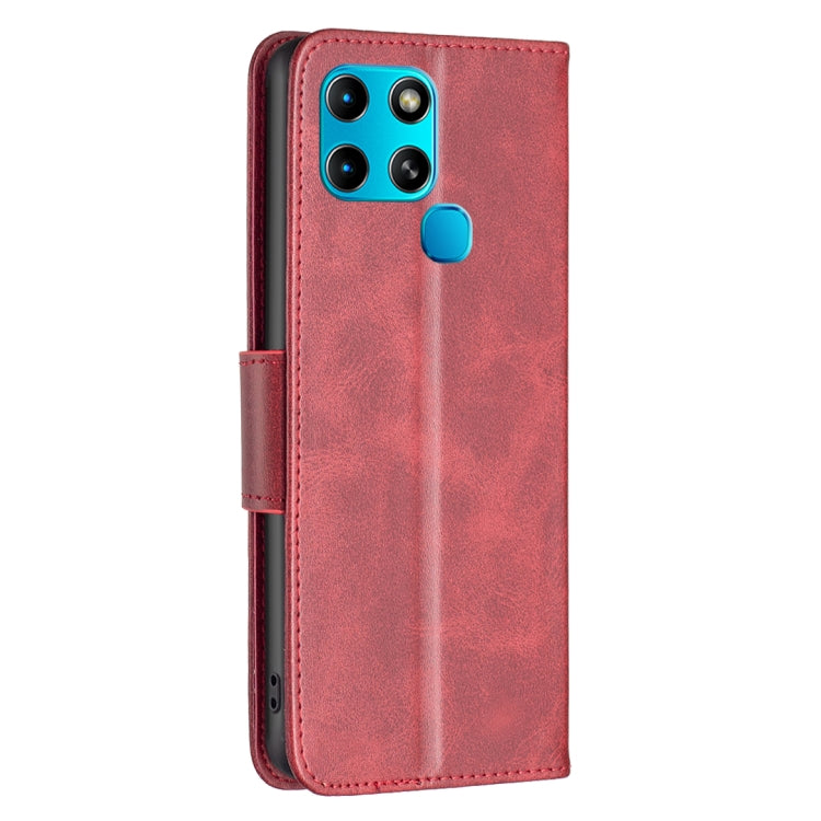 For Infinix Smart 6 Lambskin Texture Pure Color Flip Leather Phone Case
