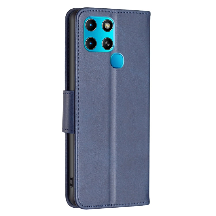 For Infinix Smart 6 Lambskin Texture Pure Color Flip Leather Phone Case