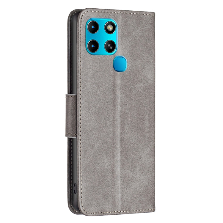 For Infinix Smart 6 Lambskin Texture Pure Color Flip Leather Phone Case