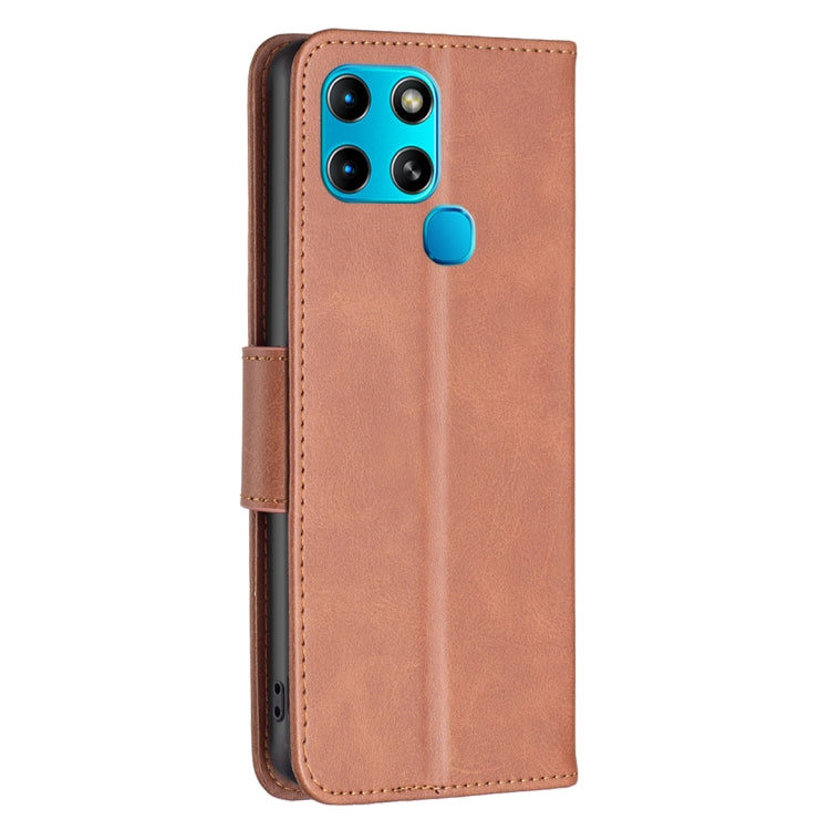 For Infinix Smart 6 Lambskin Texture Pure Color Flip Leather Phone Case