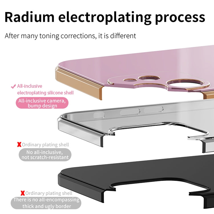 For Sony Xperia 10 IV 6D Electroplating Full Coverage Silicone Protective Case with Magnetic Ring Holder