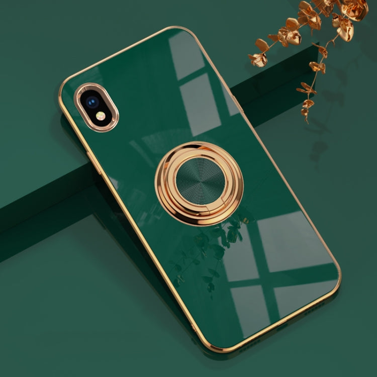 For Sony Xperia ACE III 6D Electroplating Full Coverage Silicone Protective Case with Magnetic Ring Holder