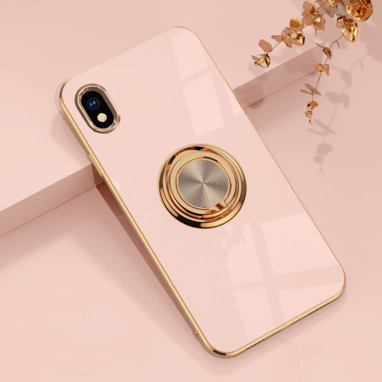 For Sony Xperia ACE III 6D Electroplating Full Coverage Silicone Protective Case with Magnetic Ring Holder
