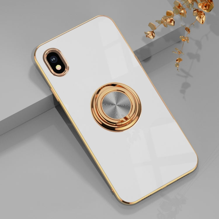 For Sony Xperia ACE III 6D Electroplating Full Coverage Silicone Protective Case with Magnetic Ring Holder