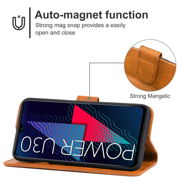 For Wiko Power U30 Leather Phone Case