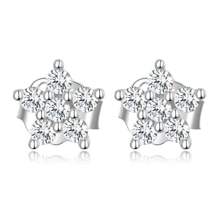 S925 Sterling Silver Mini Flower Ear Stud Women Earrings