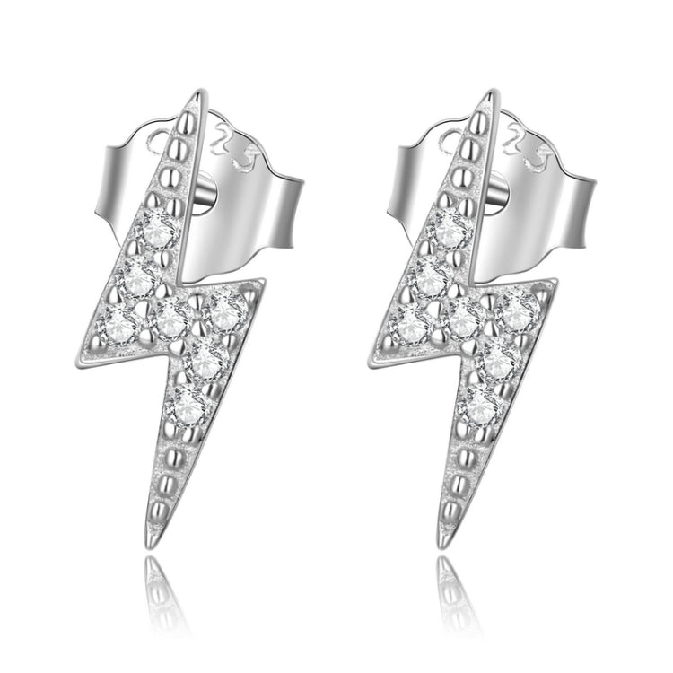 S925 Sterling Silver Mini Lightning Ear Stud Women Earrings