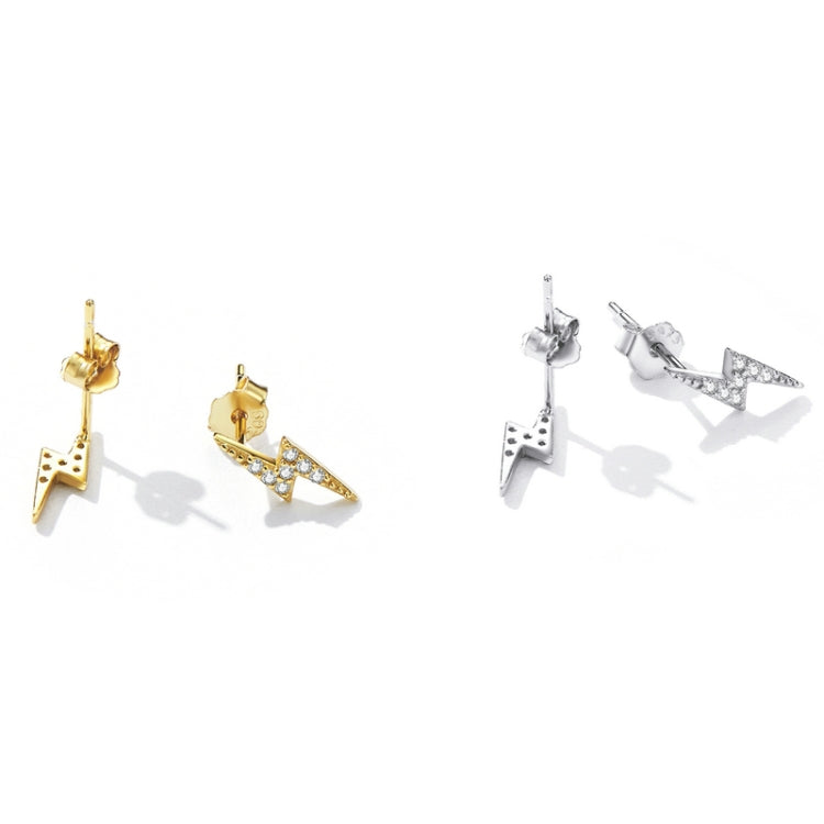 S925 Sterling Silver Mini Lightning Ear Stud Women Earrings