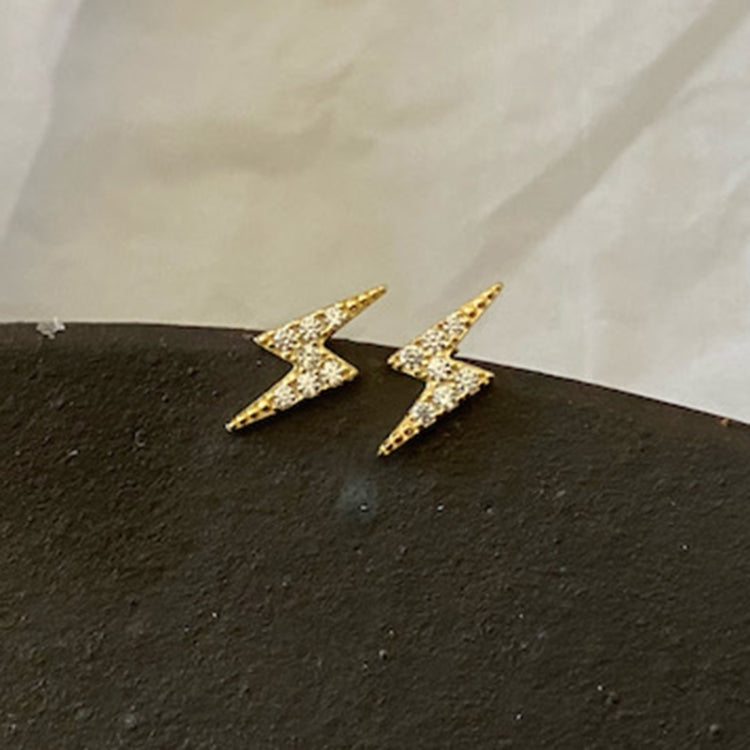 S925 Sterling Silver Mini Lightning Ear Stud Women Earrings
