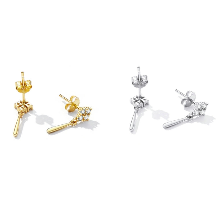 S925 Sterling Silver Bright Ear Stud Women Earrings