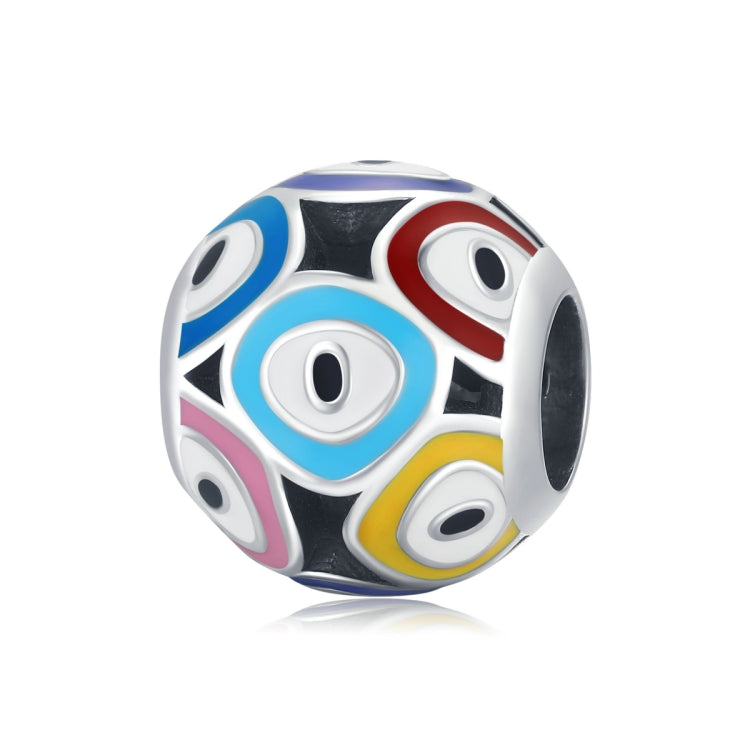 S925 Sterling Silver Colorful Devil Eye Beads DIY Bracelet Necklace Accessories