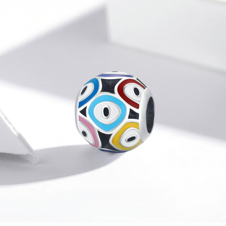 S925 Sterling Silver Colorful Devil Eye Beads DIY Bracelet Necklace Accessories