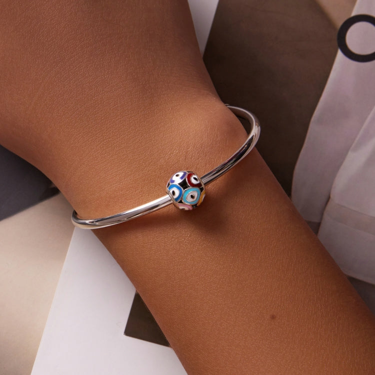 S925 Sterling Silver Colorful Devil Eye Beads DIY Bracelet Necklace Accessories