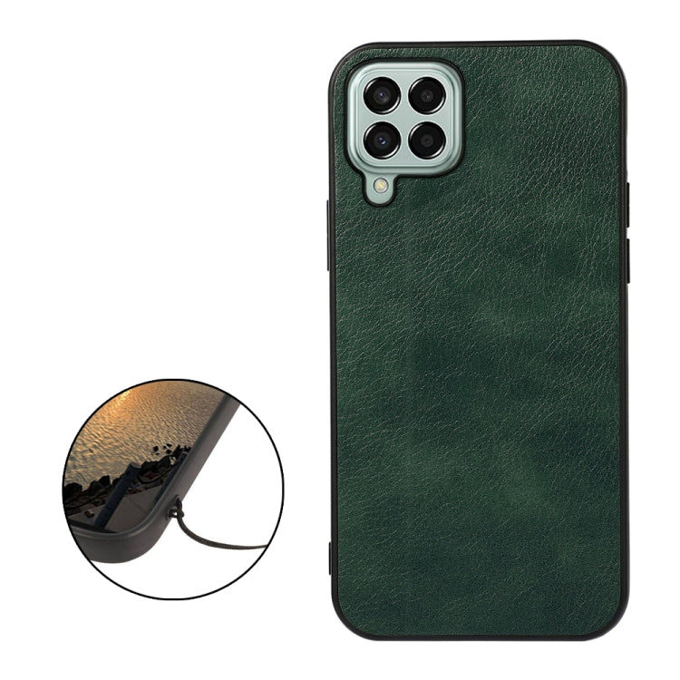 For Samsung Galaxy M33 5G Two-color Litchi Texture PU Phone Case