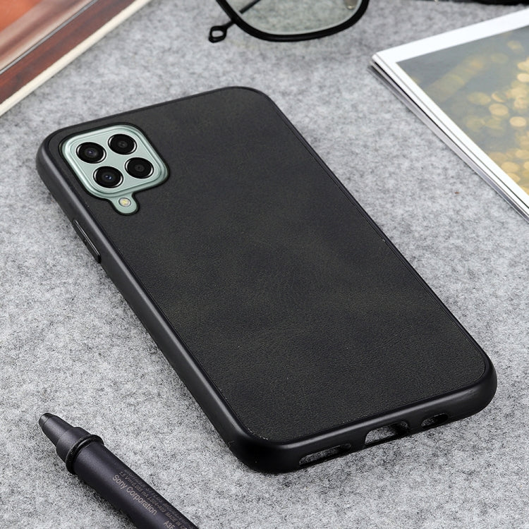 For Samsung Galaxy M33 5G Two-color Calf Texture PU Phone Case